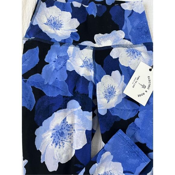 New Electric & Rose Sunset Ankle Legging Blue Floral - Picture 3 of 5